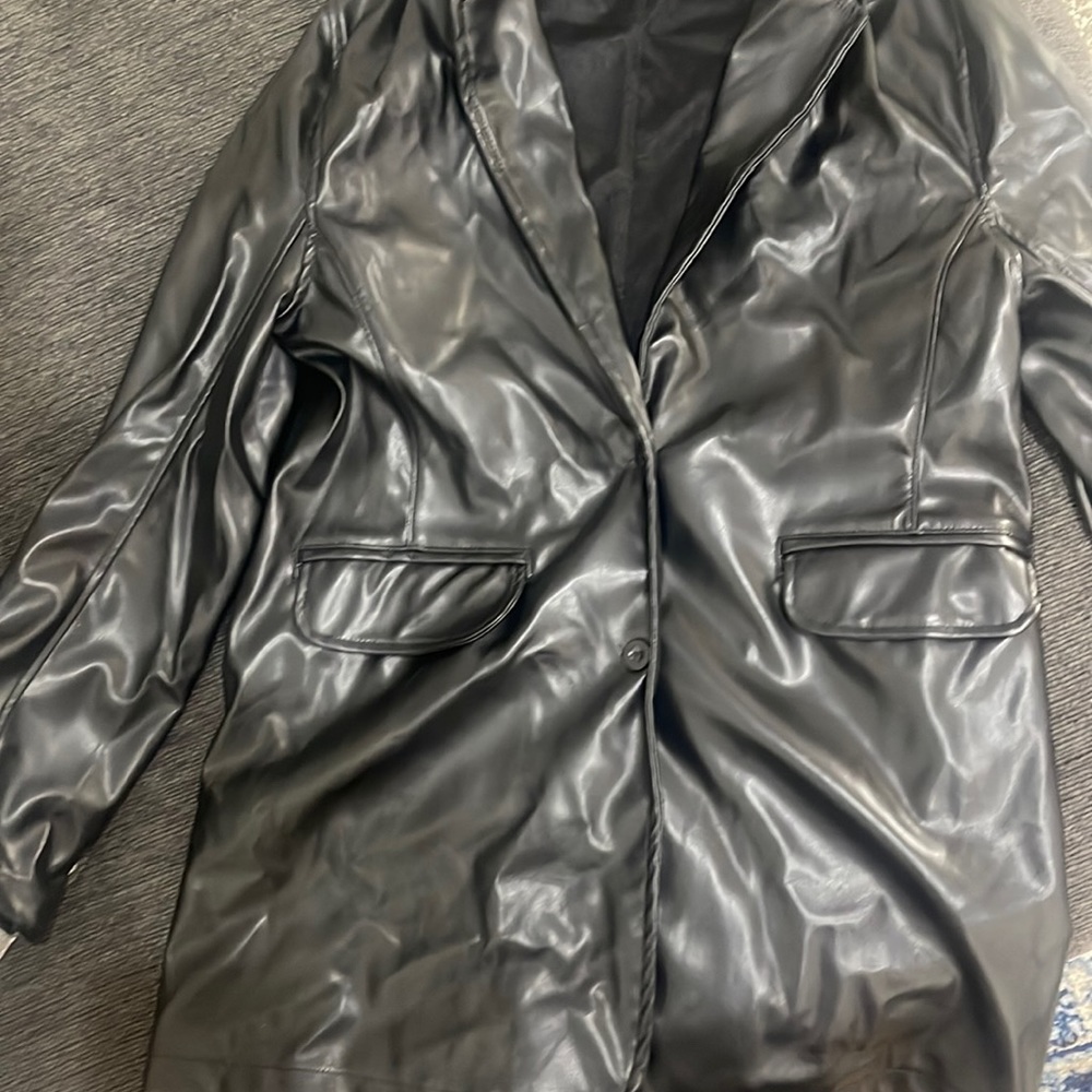 Women faux leather jacket